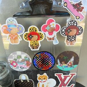 Louis Vuitton Sticker Sheet — clip board w Colorful Character Stickers